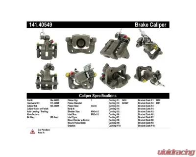 Centric Semi-Loaded Brake Caliper 141.40549 - 141.40549