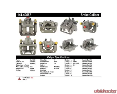 Centric Semi-Loaded Brake Caliper 141.40567 - 141.40567