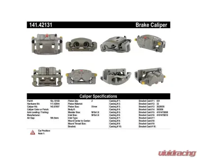 Centric Semi-Loaded Brake Caliper with New Phenolic Pistons 141.42131 - 141.42131