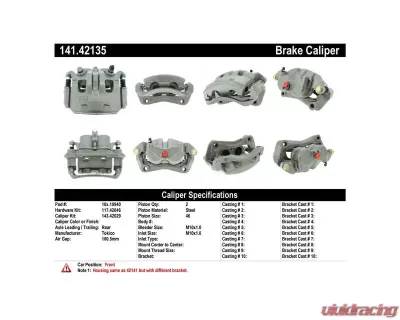 Centric Semi-Loaded Brake Caliper 141.42135 - 141.42135