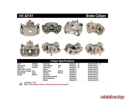 Centric Semi-Loaded Brake Caliper 141.42151 - 141.42151