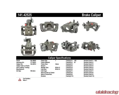 Centric Semi-Loaded Brake Caliper 141.42525 - 141.42525