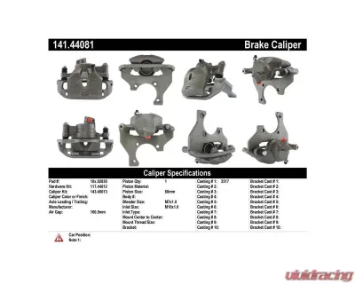 Centric Semi-Loaded Brake Caliper 141.44081 - 141.44081