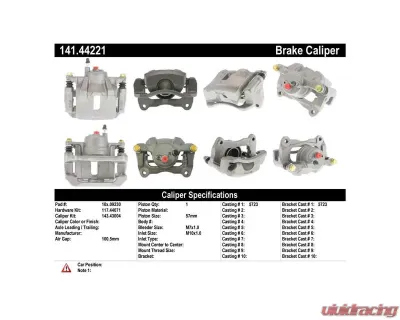 Centric Semi-Loaded Brake Caliper 141.44221 - 141.44221
