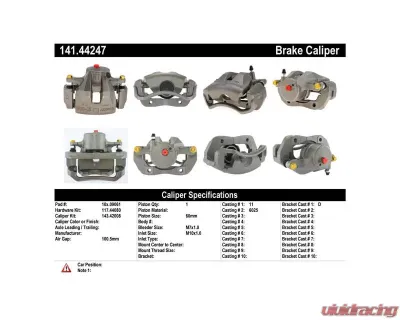 Centric Semi-Loaded Brake Caliper 141.44247 - 141.44247