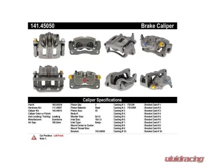 Centric Semi-Loaded Brake Caliper 141.45050 - 141.45050