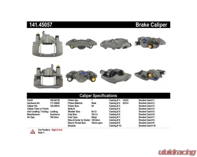 Centric Semi-Loaded Brake Caliper 141.45057 - 141.45057