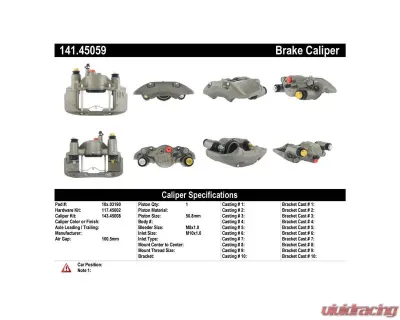 Centric Semi-Loaded Brake Caliper 141.45059 - 141.45059