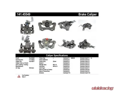 Centric Semi-Loaded Brake Caliper 141.45549 - 141.45549