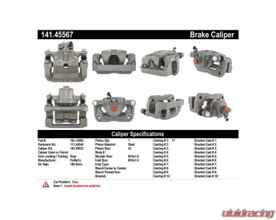 Centric Semi-Loaded Brake Caliper 141.45567 - 141.45567