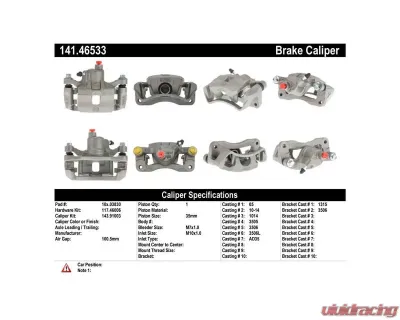 Centric Semi-Loaded Brake Caliper 141.46533 - 141.46533