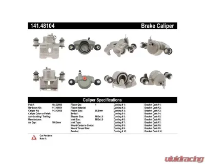 Centric Semi-Loaded Brake Caliper 141.48104 - 141.48104