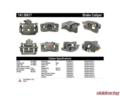 Centric Semi-Loaded Brake Caliper 141.50617 - 141.50617