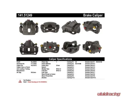 Centric Semi-Loaded Brake Caliper 141.51249 - 141.51249