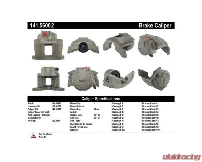 Centric Semi-Loaded Brake Caliper with New Phenolic Pistons 141.56002 - 141.56002