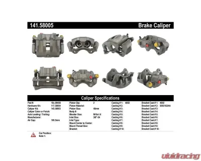 Centric Semi-Loaded Brake Caliper with New Phenolic Pistons 141.58005 - 141.58005