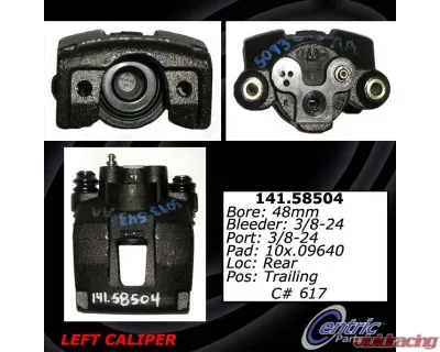 Centric Semi-Loaded Brake Caliper with New Phenolic Pistons 141.58504 - 141.58504