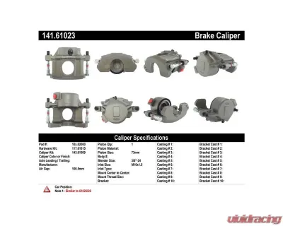 Centric Semi-Loaded Brake Caliper 141.61023 - 141.61023
