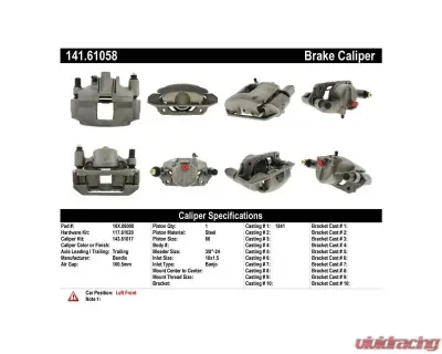 Centric Semi-Loaded Brake Caliper 141.61058 - 141.61058