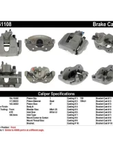 Centric Semi-Loaded Brake Caliper 141.61108                                     - 141.61108 - Image 9