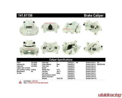 Centric Semi-Loaded Brake Caliper 141.61156 - 141.61156