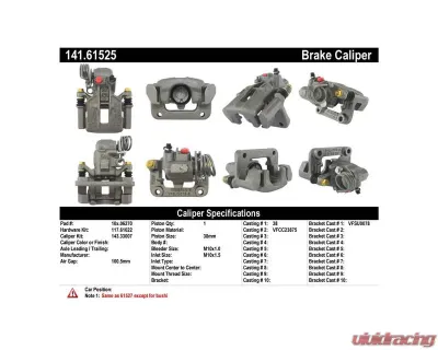 Centric Semi-Loaded Brake Caliper 141.61525 - 141.61525