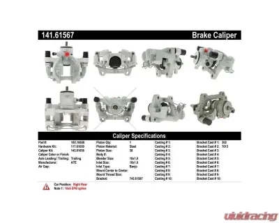 Centric Semi-Loaded Brake Caliper EPB 141.61567 - 141.61567