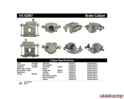 Centric Semi-Loaded Brake Caliper 141.62067 - 141.62067