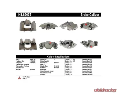 Centric Semi-Loaded Brake Caliper 141.62075 - 141.62075