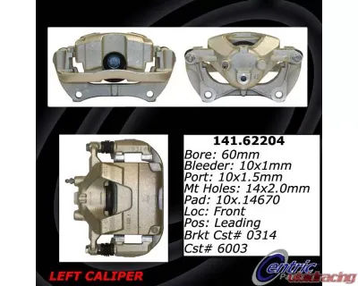 Centric Semi-Loaded Brake Caliper with New Phenolic Pistons 141.62204 - 141.62204