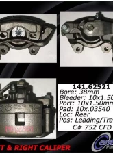 Centric Semi-Loaded Brake Caliper 141.62521                                     - 141.62521 - Image 2