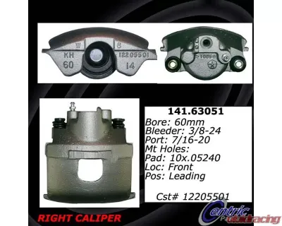 Centric Semi-Loaded Brake Caliper with New Phenolic Pistons 141.63051 - 141.63051
