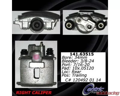 Centric Semi-Loaded Brake Caliper with New Phenolic Pistons 141.63515 - 141.63515