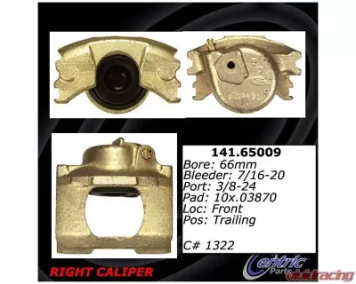 Centric Semi-Loaded Brake Caliper with New Phenolic Pistons 141.65009 - 141.65009