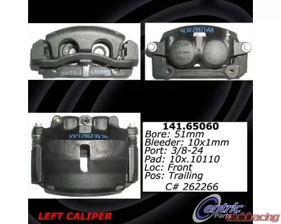 Centric Semi-Loaded Brake Caliper with New Phenolic Pistons 141.65060 - 141.65060