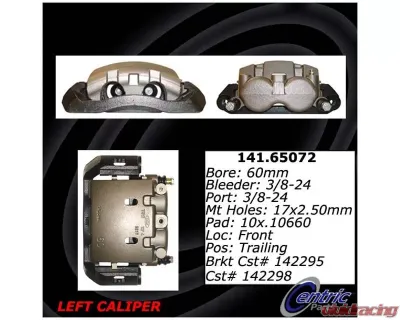 Centric Semi-Loaded Brake Caliper with New Phenolic Pistons 141.65072 - 141.65072
