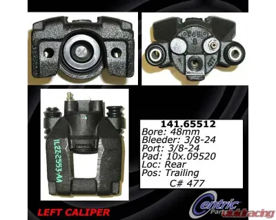 Centric Semi-Loaded Brake Caliper with New Phenolic Pistons 141.65512 - 141.65512