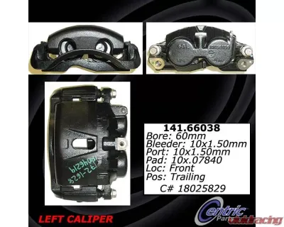 Centric Semi-Loaded Brake Caliper with New Phenolic Pistons 141.66038 - 141.66038