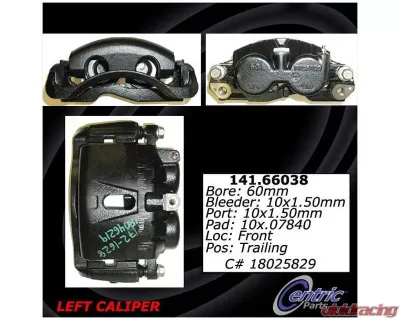 Centric Semi-Loaded Brake Caliper with New Phenolic Pistons 141.66038 - 141.66038