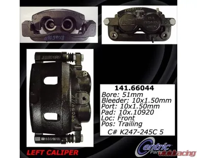 Centric Semi-Loaded Brake Caliper with New Phenolic Pistons 141.66044 - 141.66044