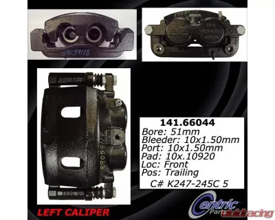 Centric Semi-Loaded Brake Caliper with New Phenolic Pistons 141.66044 - 141.66044