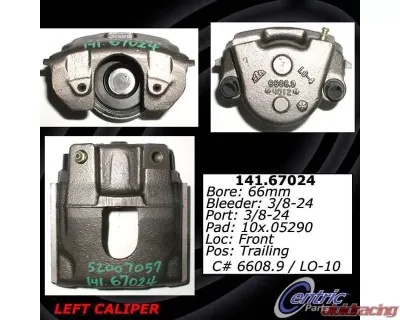 Centric Semi-Loaded Brake Caliper with New Phenolic Pistons 141.67023 - 141.67023