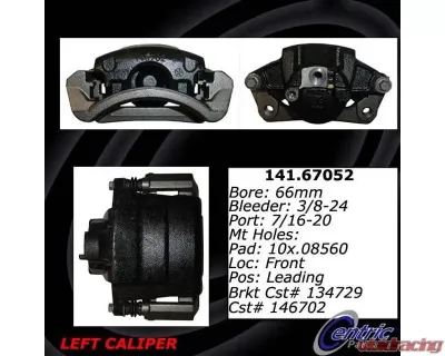 Centric Semi-Loaded Brake Caliper with New Phenolic Pistons 141.67051 - 141.67051
