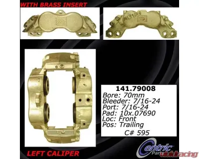 Centric Semi-Loaded Brake Caliper with New Phenolic Pistons 141.79007 - 141.79007