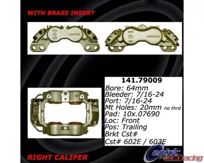 Centric Semi-Loaded Brake Caliper with New Phenolic Pistons 141.79009 - 141.79009