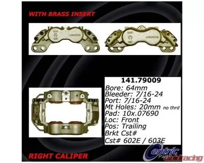 Centric Semi-Loaded Brake Caliper with New Phenolic Pistons 141.79009 - 141.79009