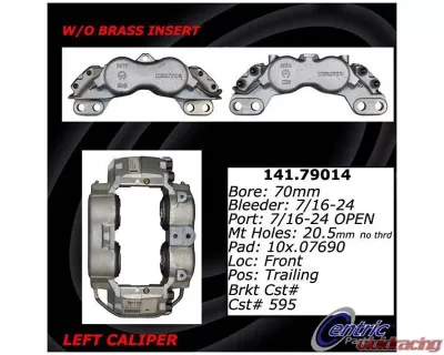 Centric Semi-Loaded Brake Caliper with New Phenolic Pistons 141.79014 - 141.79014