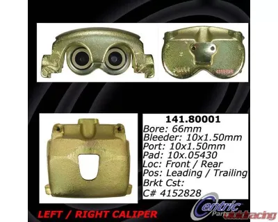 Centric Semi-Loaded Brake Caliper with New Phenolic Pistons 141.80001 - 141.80001