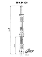 Centric Brake Hose 150.34308                                     - 150.34308 - Image 2