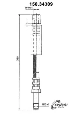 Centric Brake Hose 150.34309                                     - 150.34309 - Image 2
